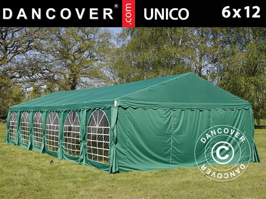 Namiot imprezowy UNICO 6x12m, Ciemna zieleń