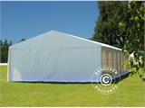 Tente de réception, SEMI PRO Plus CombiTents® 6x14m 5-en-1, Blanc