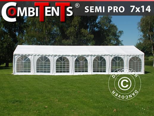 Partytelt, SEMI PRO Plus CombiTents® 7x14m 5-i-1, Hvid