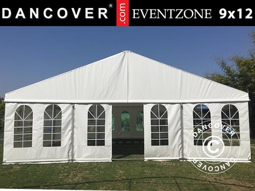 Tente de réception professionnelle EventZone 9x12m PVC, Blanc