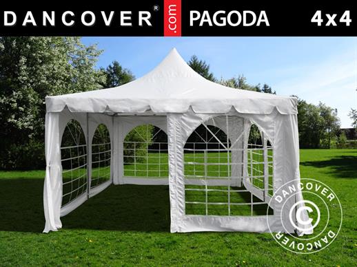 Tenda para festas Pagoda 4x4m, Branco