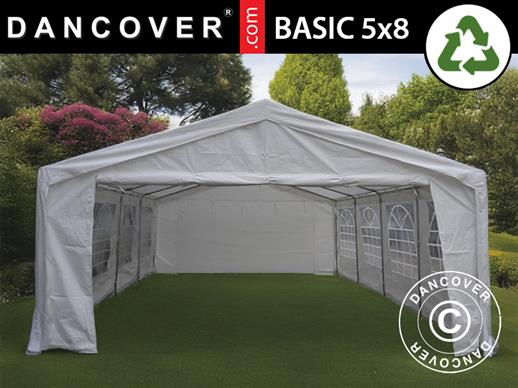 Šator za zabave Basic 5x8m PE 500, Bijela