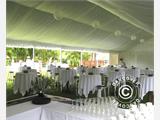 Tente de réception Professionnelle EventZone 12x15m PVC, Blanc