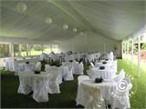 Tente de réception Professionnelle EventZone 12x15m PVC, Blanc