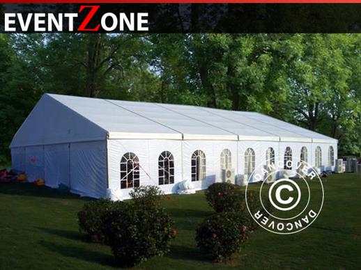 Tente de réception Professionnelle EventZone 10x15m PVC, Blanc