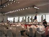 Tente de réception Professionnelle EventZone 25x25m PVC, Blanc