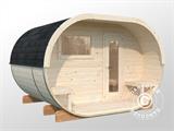 Sauna a botte, Ø3,28x2,7x2,5m, 3,0+1,5m², Naturale