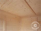 Cabine de sauna en bois Finnhaus Wolff, 3,29x2,29x2,61m, Naturel