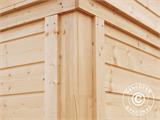 Cabina sauna in legno Finnhaus Wolff, 4,29x3,28x2,61m, Naturale