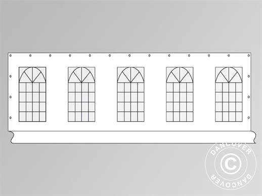 Zijwand met raam voor PLUS-feesttent 10m, Wit