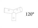 3-ways connector, Ø42 mm, 120°