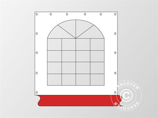 Šoninė sienelė su langais Original palapinei, Balta/Raudona