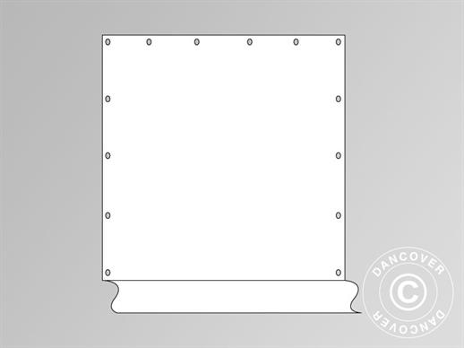 Sidevæg helt enkel til partytelt SEMI PRO 8m serien, Hvid