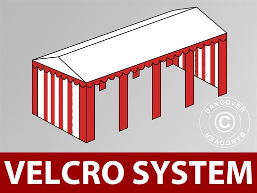 Copertura del tetto in Velcro per il tendone Original 6x8m, Bianco/Rosso