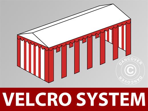 Copertura del tetto in Velcro per il tendone Exclusive 6x12m, Bianco/Rosso