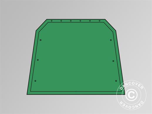 Parede da extremidade/porta para garagem portátil PRO 3,3x6m PVC, Verde