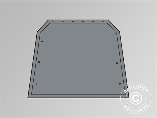 Endwall/door for portable garage PRO 3.6x6 m, 3.6x7.2 m and 3.6x8.4 m PE, Grey