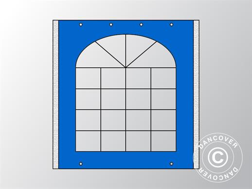 Sivuseinä ikkunalla juhlateltalle UNICO, PVC/Polyesteri, 2m, Sininen