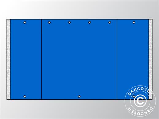 Ändvägg UNICO 3m med smal dörr (3x3m), Blå