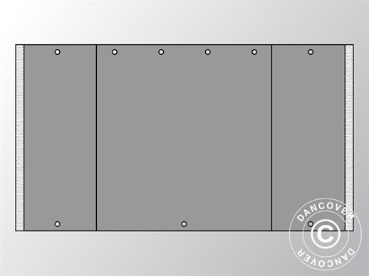 Endwall UNICO 3 m with narrow door (3x3m), Dark Grey