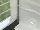 3m Trennwand aus PE mit PVC Panoramafenster, Weiß