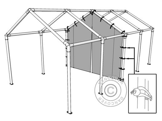 8m (2,6) starpsiena ar rāvējslēdzu pasākumu teltij SEMI PRO
