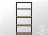 Storage Rack w/5 Shelves, 0.9x0.45x1.8 m, Black