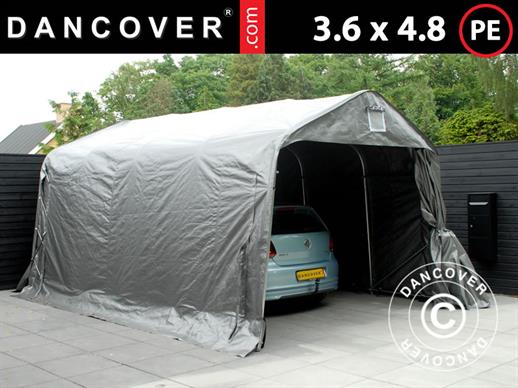 Portable Garage PRO 3.6x4.8x2.68 m, PE, Grey