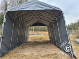 Tente Abri Garage PRO 3,77x7,3x3,18m PVC, Gris