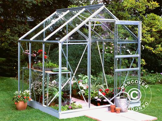 Drivhus Glas Halls Popular 5m², 1,93x2,57x1,95m, Aluminium