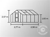 Greenhouse Polycarbonate Juliana Junior 8.3 m², 2.77x2.98x2.57 m, Anthracite