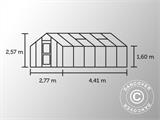 Greenhouse Polycarbonate Juliana Junior 12.1 m², 2.77x4.41x2.57 m, Anthracite