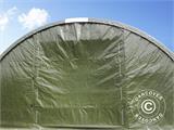 Rundbågehall 9,15x12x4,5m, PE med takpanel, Grön