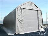 Tente de stockage Oceancover 5,5x15x4,1x5,3m, PVC, Blanc