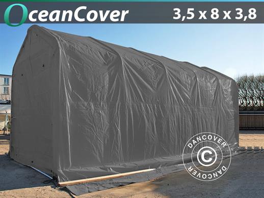 Boat shelter Oceancover 3.5x8x3x3.8 m, Grey