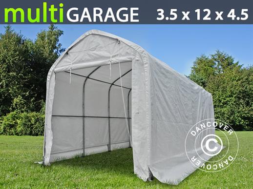 Tente de Stockage multiGarage 3,5x12x3,5x4,5m, Blanc