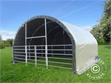 Livestock shelter 6x6x3.7 m, PVC, Green