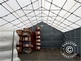 Carpa de almacén grande Titanium 8x9x3x5m, Blanco/Gris