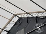 Tente de stockage Titanium 6x12x3,5x5,5m, Blanc/Gris