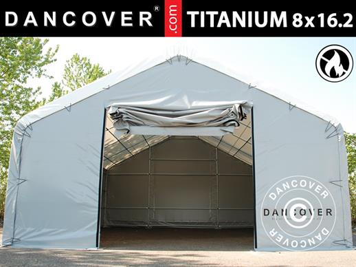 Hale namiotowe Titanium 8x16,2x3x5m, Biały/Szary
