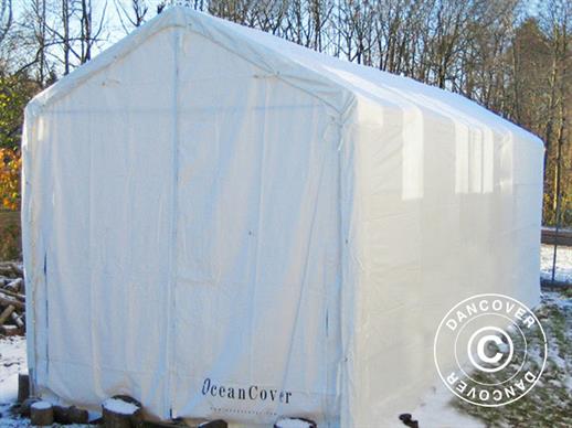 Cover for boat Shelter Titanium 4x14x3.5x4.5 m, White ONLY 2 PC. LEFT