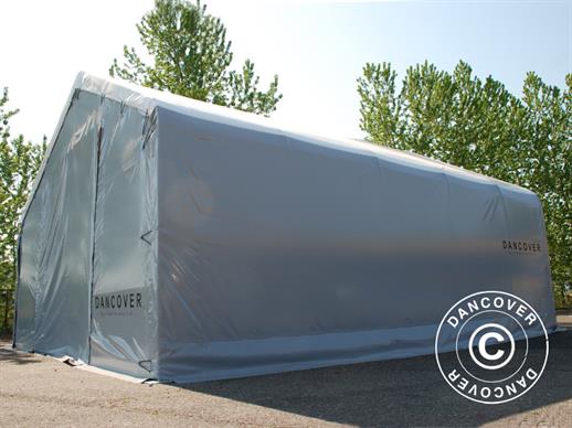 Copertura per Capannone tenda barca Titanium 6x12x3,5x5,5m, Bianco/Grigio SOLO 1 PZ. DISPONIBILE