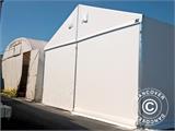 Budynek magazynowy Alu 10x10x4,52m z drzwiami przesuwnymi, PCV, biały