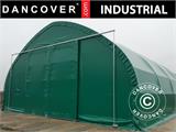 Carpa de almacén grande/carpa agrícola de 8x15x4,33m con puerta corredera, PVC, Verde