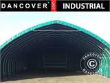 Capannone tenda/tunnel agricolo 15x15x7,42m con portone scorrevole, PVC, Verde