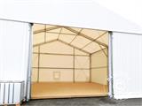 Industrial storage shelter Steel 12x12x6.18 m w/sliding gate, PVC, White