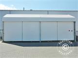 Magazzino industriale Steel 12x12x6,18m con portone scorrevole, PVC, Bianco