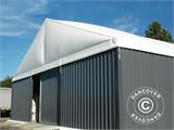 Magazzino industriale Steel 15x15x6,73m con portone scorrevole, PVC/Metallo, Bianco/Grigio