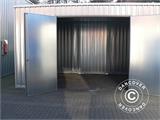Steel Warehouse 5.1x10.1x3.225 m w/double door, Silver