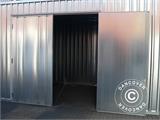 Steel Warehouse 7.1x12.1x3.225 m w/double door, Silver